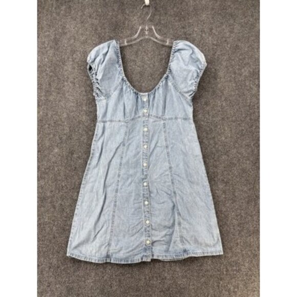 Madewell Blake Cap Sleeve Chambray Mini Dress Women’s 6 Milkmaid Festival - Picture 1 of 10